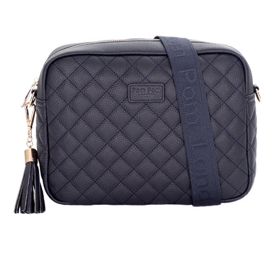 Pom Pom London Quilted City Plus Bag Navy-Pom Pom London