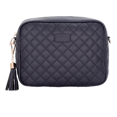 Pom Pom London Quilted City Plus Bag Navy-Pom Pom London