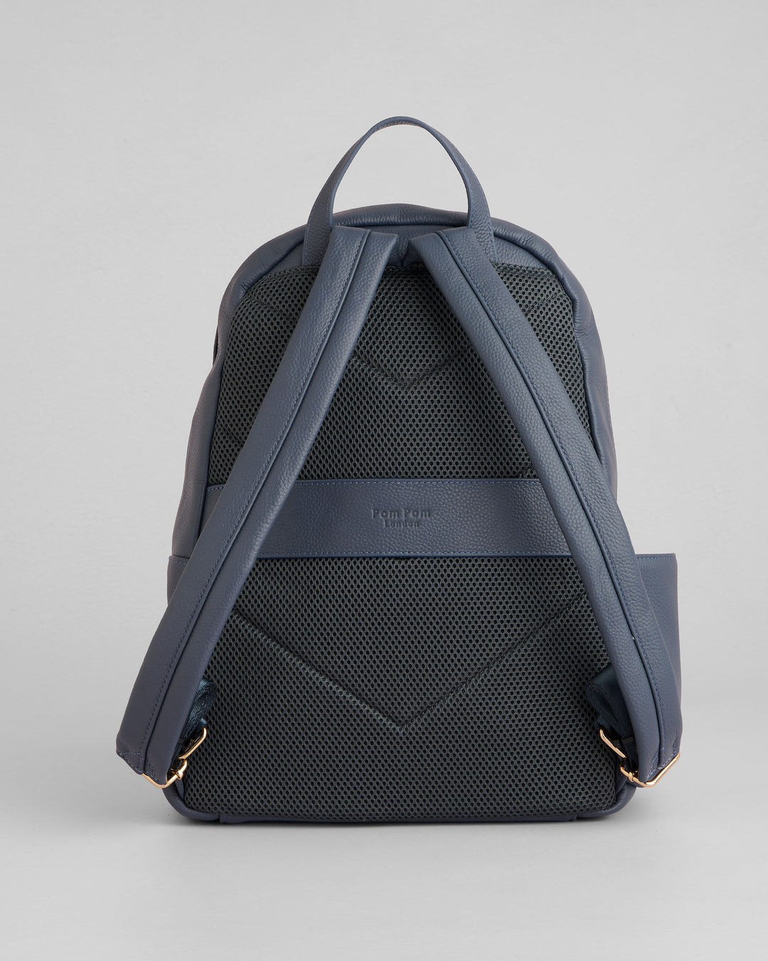 Pom Pom London Richmond Rucksack in Slate Blue display picture 3