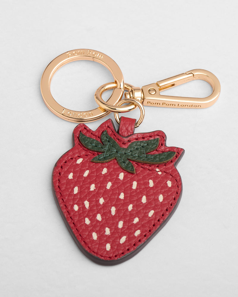 Pom Pom London Strawberry Keyring-Pom Pom London