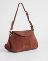 Pom Pom London Sunbury Mini Bag Suede & Leather Bag Chocolate