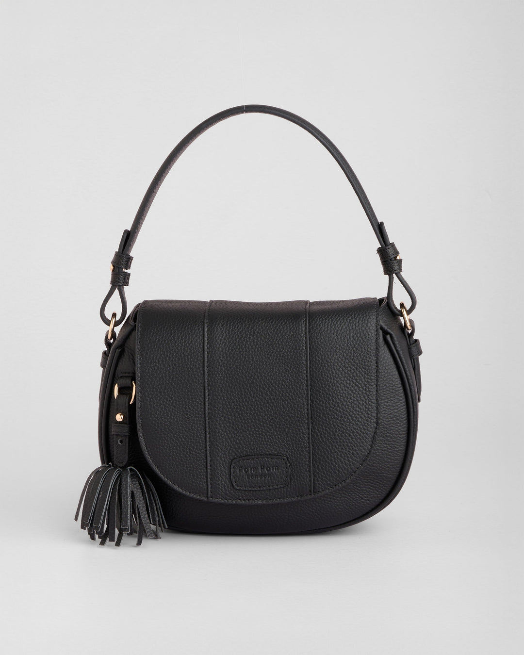 Pom Pom London Wilmington Bag - Leather Crossbody bag in Black