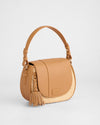 Pom Pom London Wilmington Bag Raffia & Leather Maple