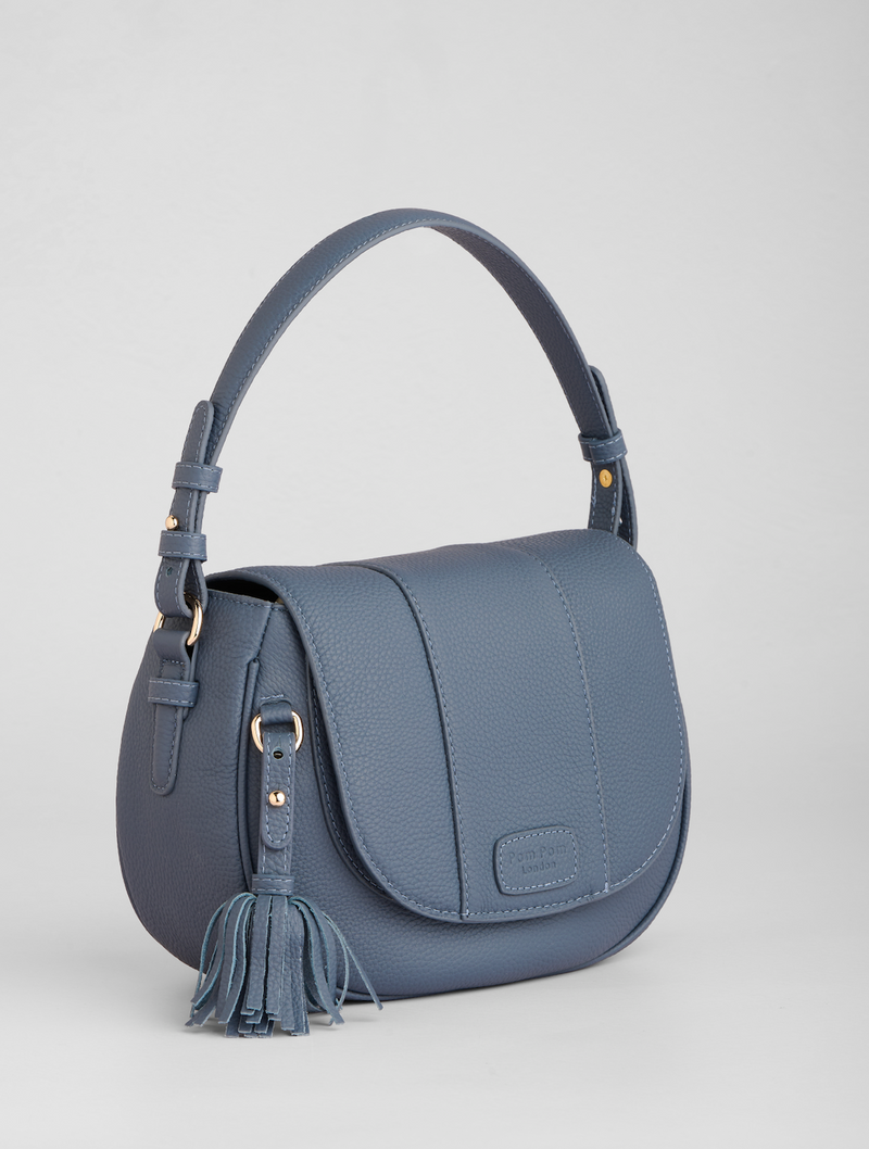 Pom Pom London Wilmington Bag Slate Blue-Pom Pom London