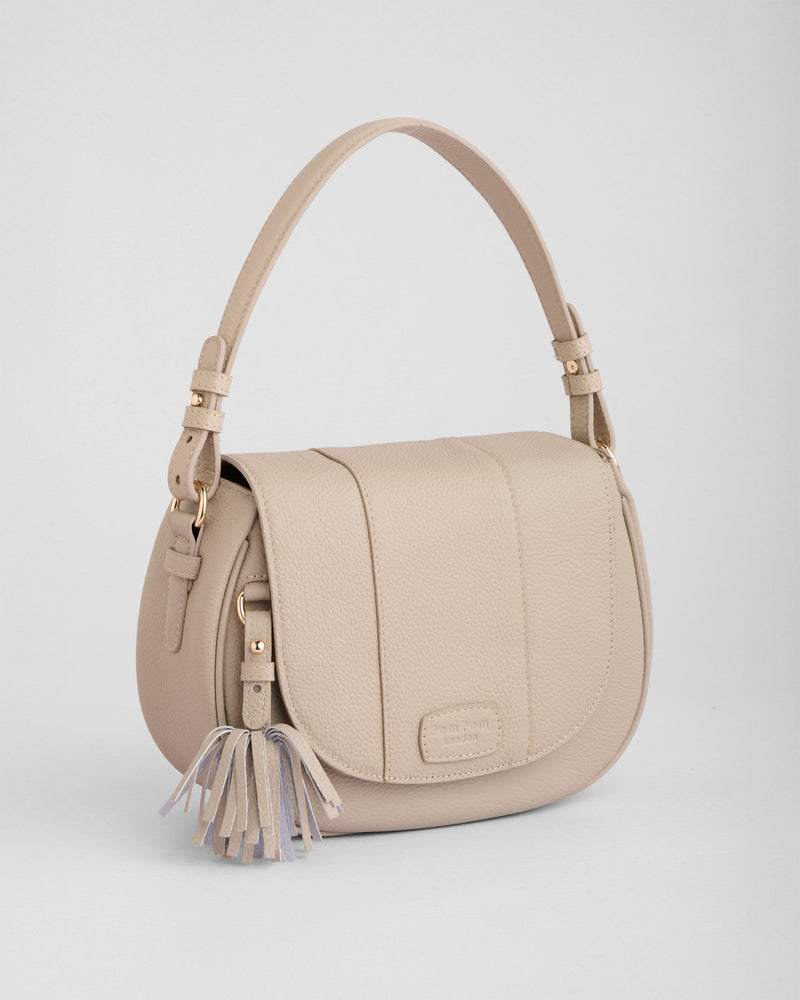 Pom Pom London Wilmington Bag Stone-Pom Pom London