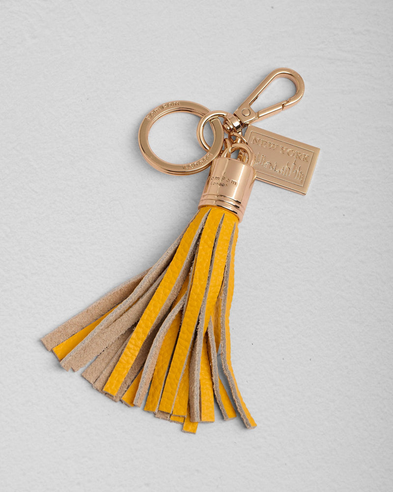 Postcard Tassel Keyring New York-Pom Pom London