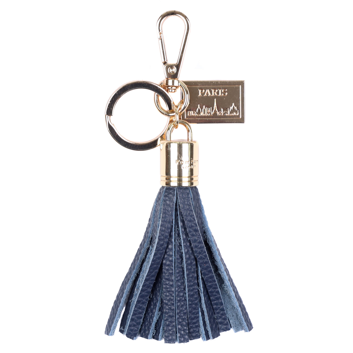 Postcard Tassel Keyring Paris-Pom Pom London