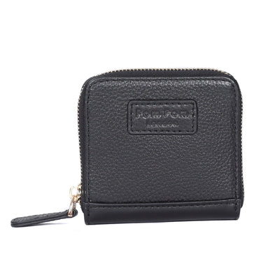 Mini Chelsea Wallet Purse Black - Pom Pom London