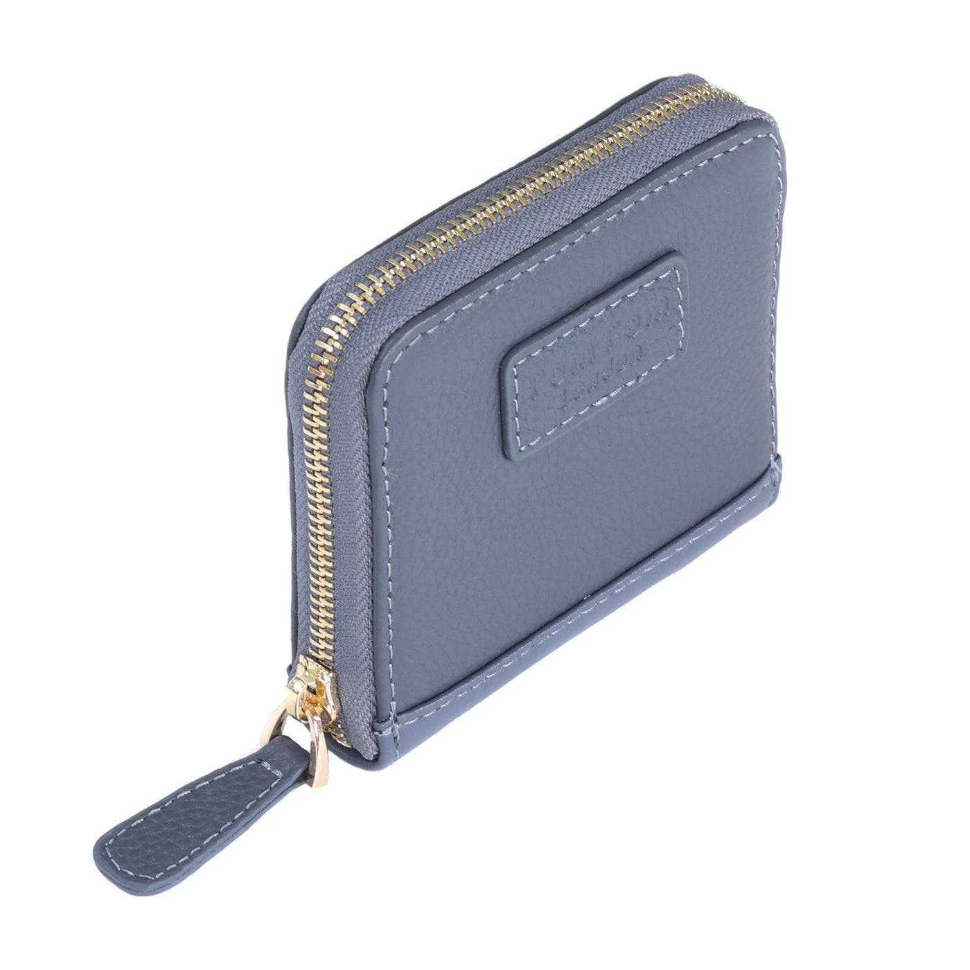 Mini Chelsea Wallet Purse Slate Blue - Pom Pom London