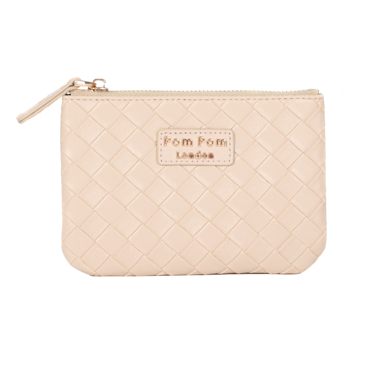 Chelsea Lattice Coin Purse Soft Beige