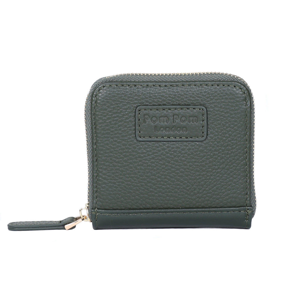 Pom Pom Zipper Mini Wallet, Coin Pocket Retro Mini Purse, Faux