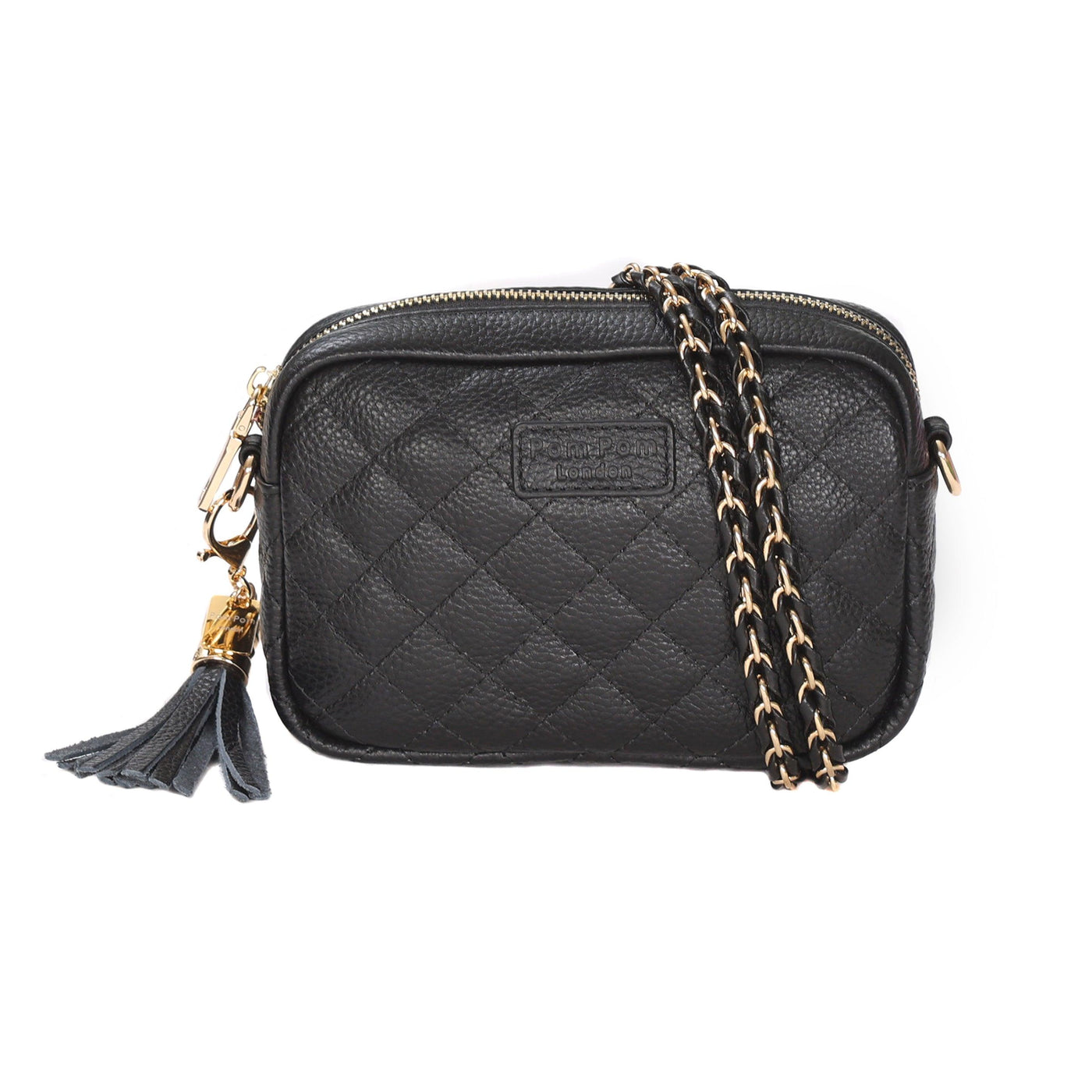 Quilted City MINI Bag Black & Accessories-Pom Pom London