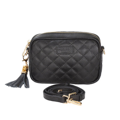 Quilted City MINI Bag Black & Accessories-Pom Pom London