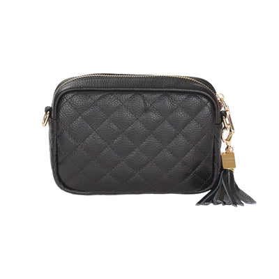 Quilted City MINI Bag Black & Accessories-Pom Pom London