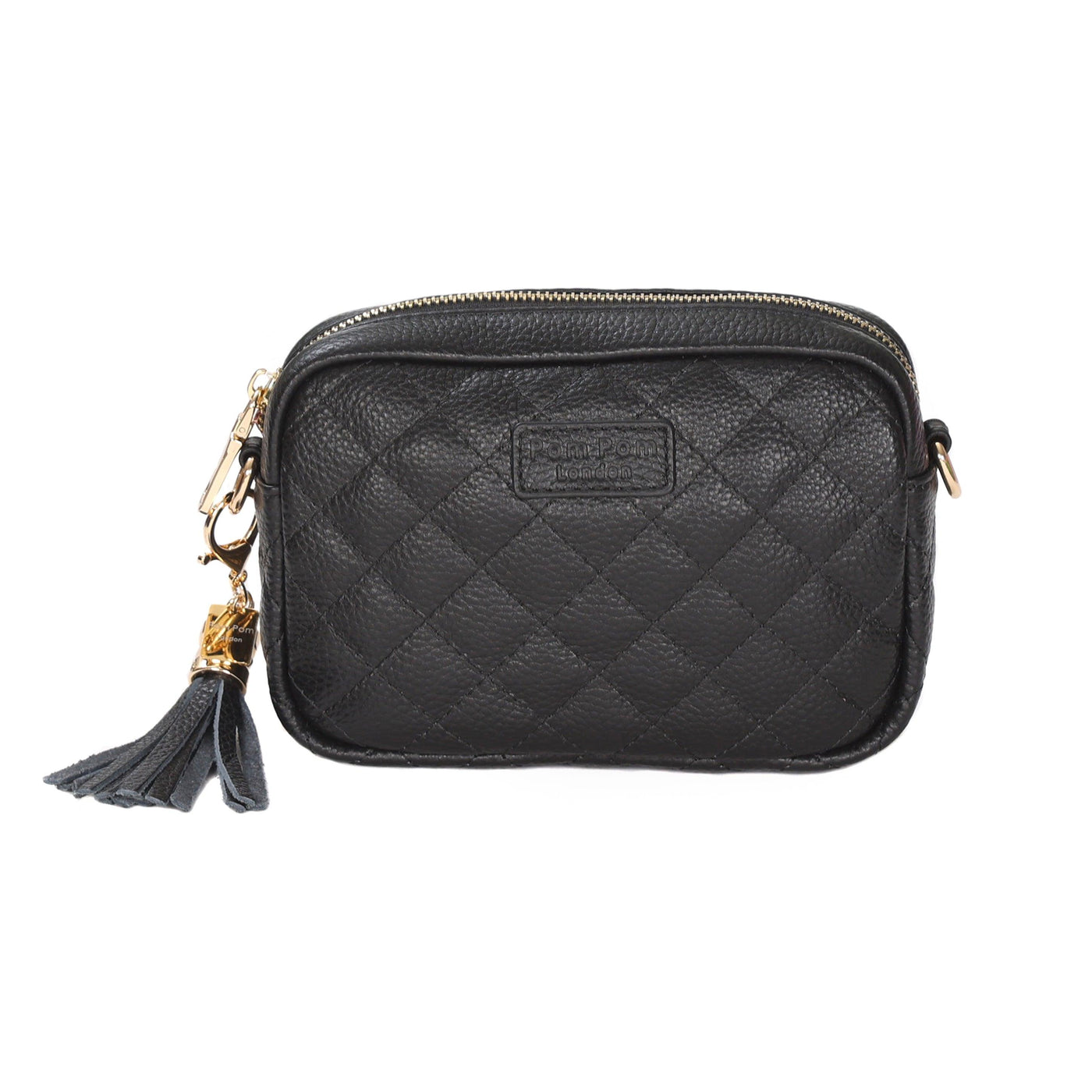Quilted City MINI Bag Black & Accessories-Pom Pom London