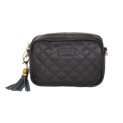 Quilted City MINI Bag Black & Accessories-Pom Pom London