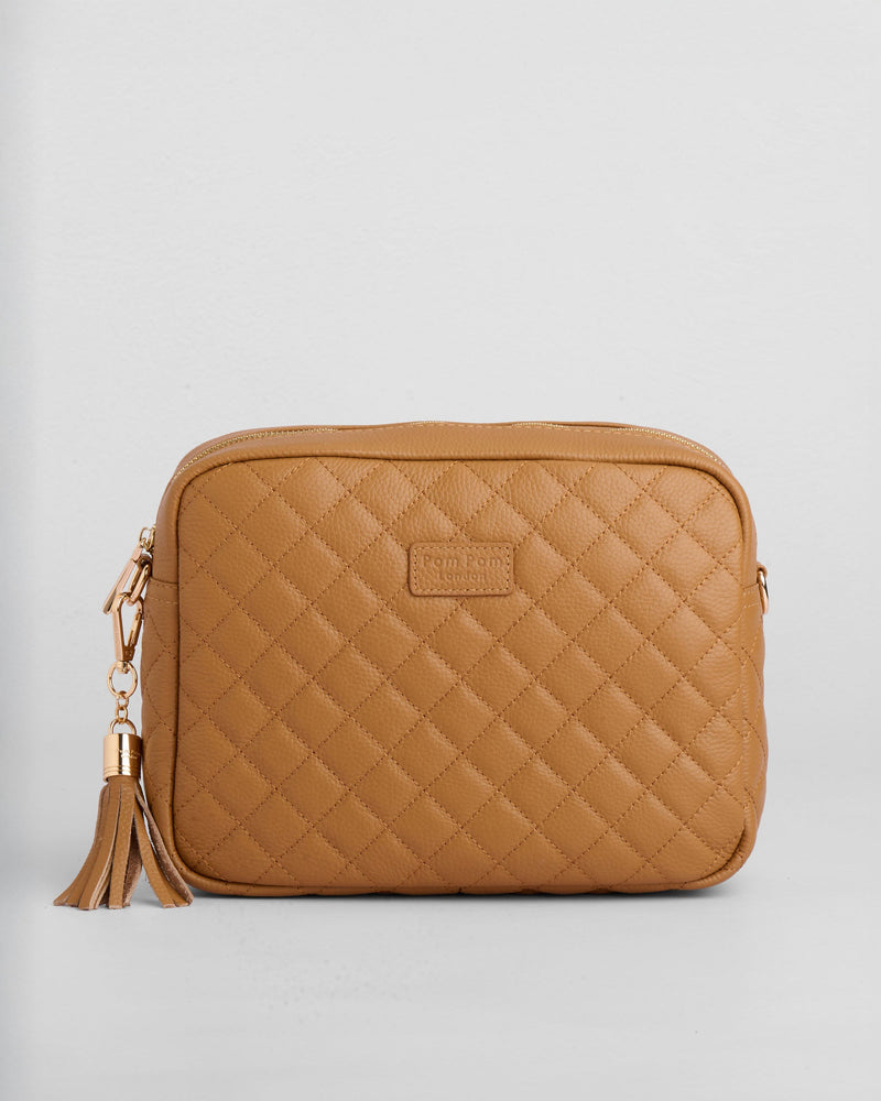 Pom Pom London Quilted City Plus Bag Maple-Pom Pom London