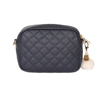 Quilted Original Bag Navy & Accessories-Pom Pom London