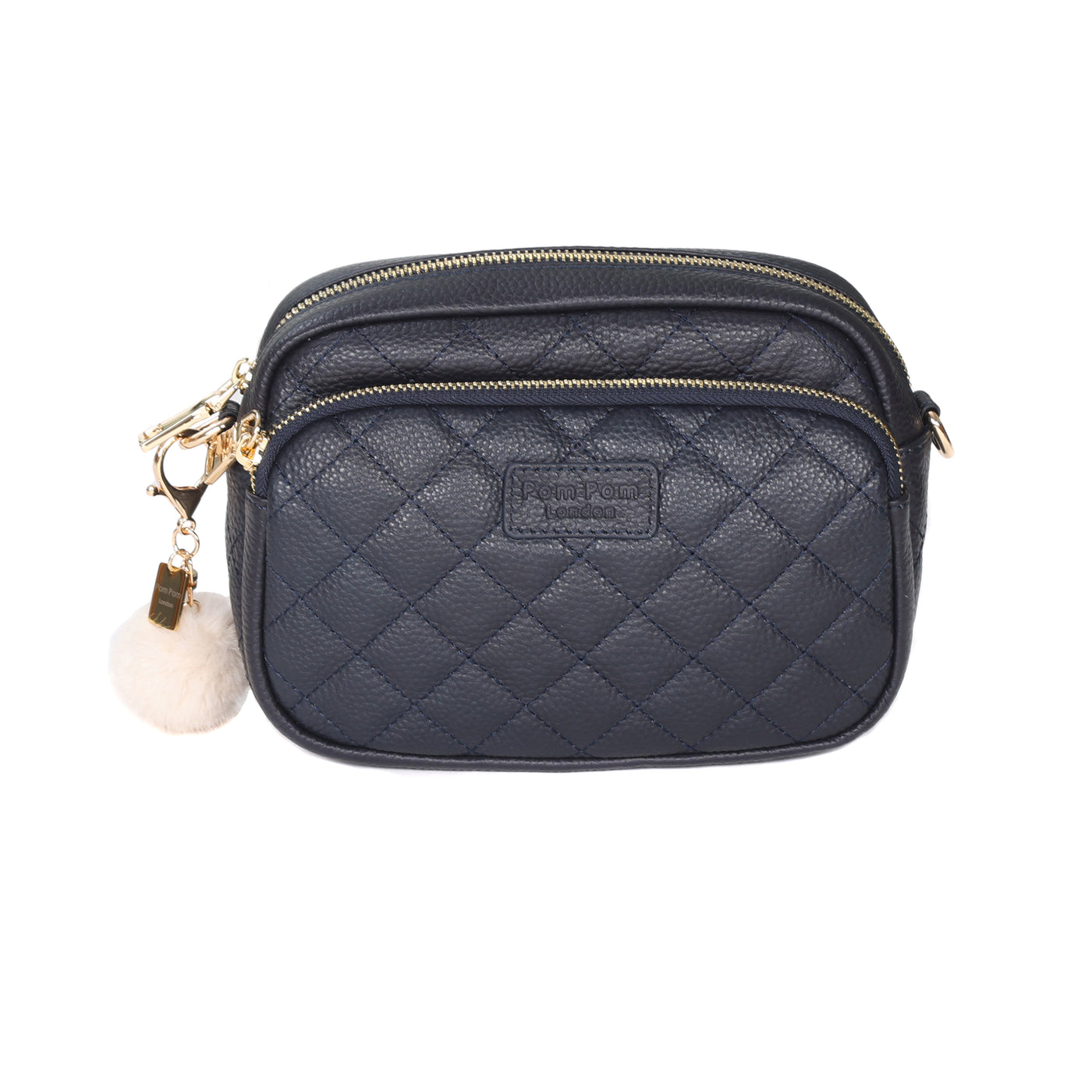 Quilted Original Bag Navy & Accessories-Pom Pom London