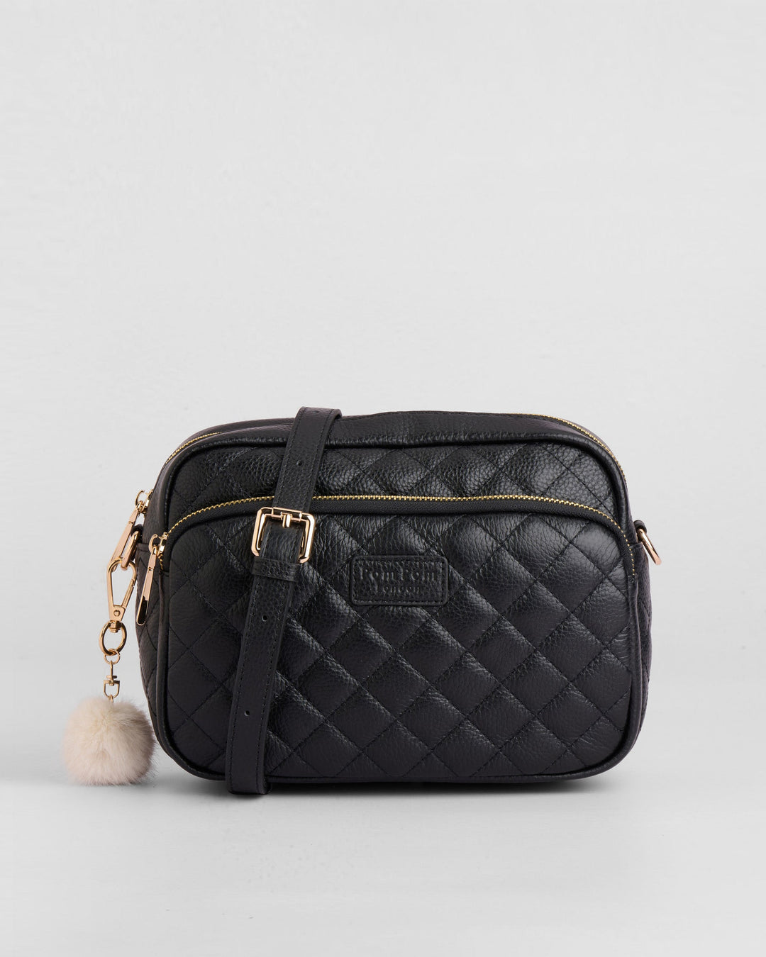 Original Plus - Quilted Leather Crossbody Bag In Black – Pom Pom