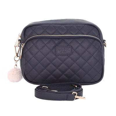 Quilted Original Plus Bag Navy & Accessories-Pom Pom London