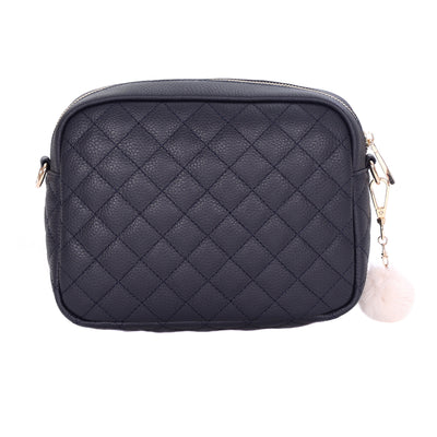 Quilted Original Plus Bag Navy & Accessories-Pom Pom London