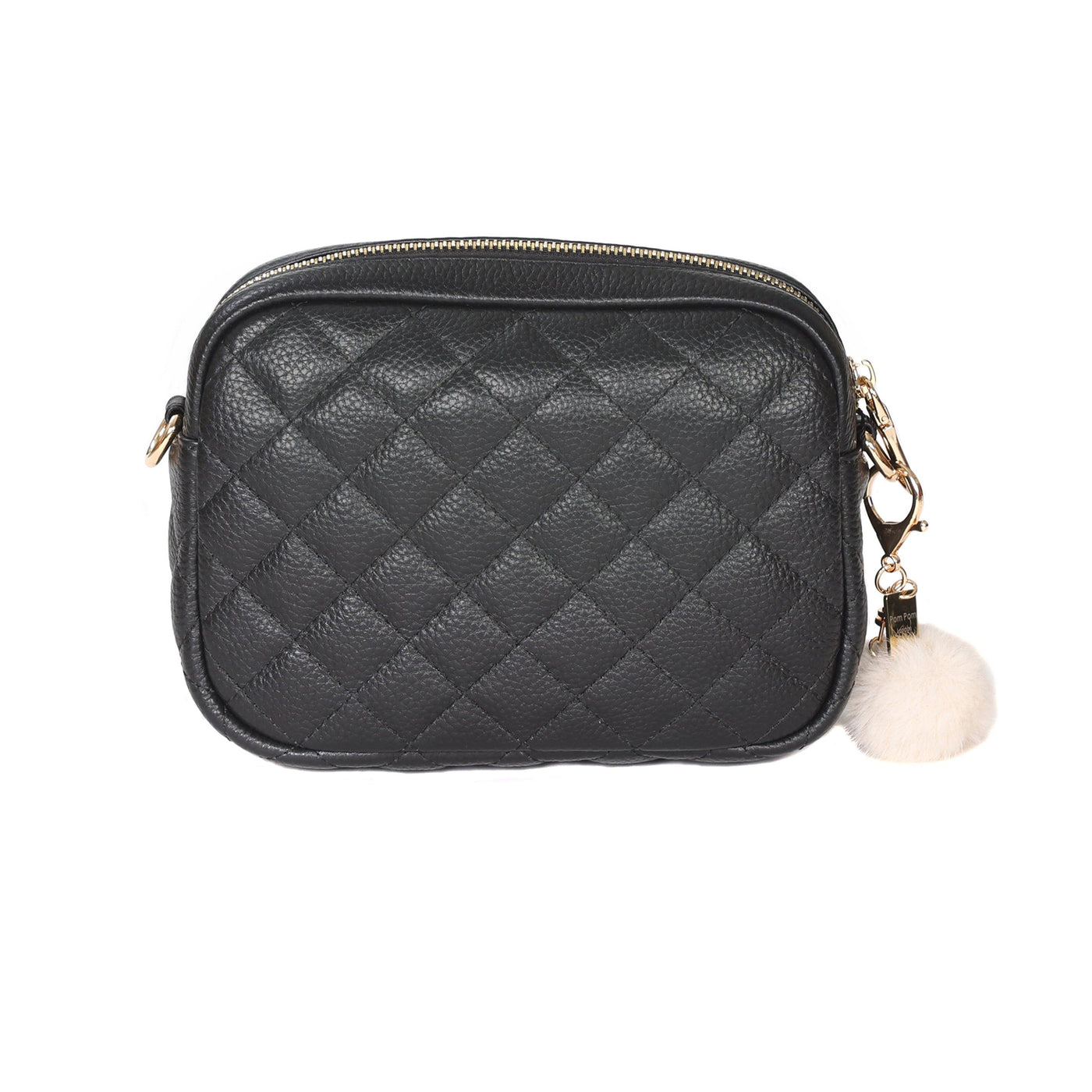 Quilted Mayfair Bag Black & Accessories - Pom Pom London