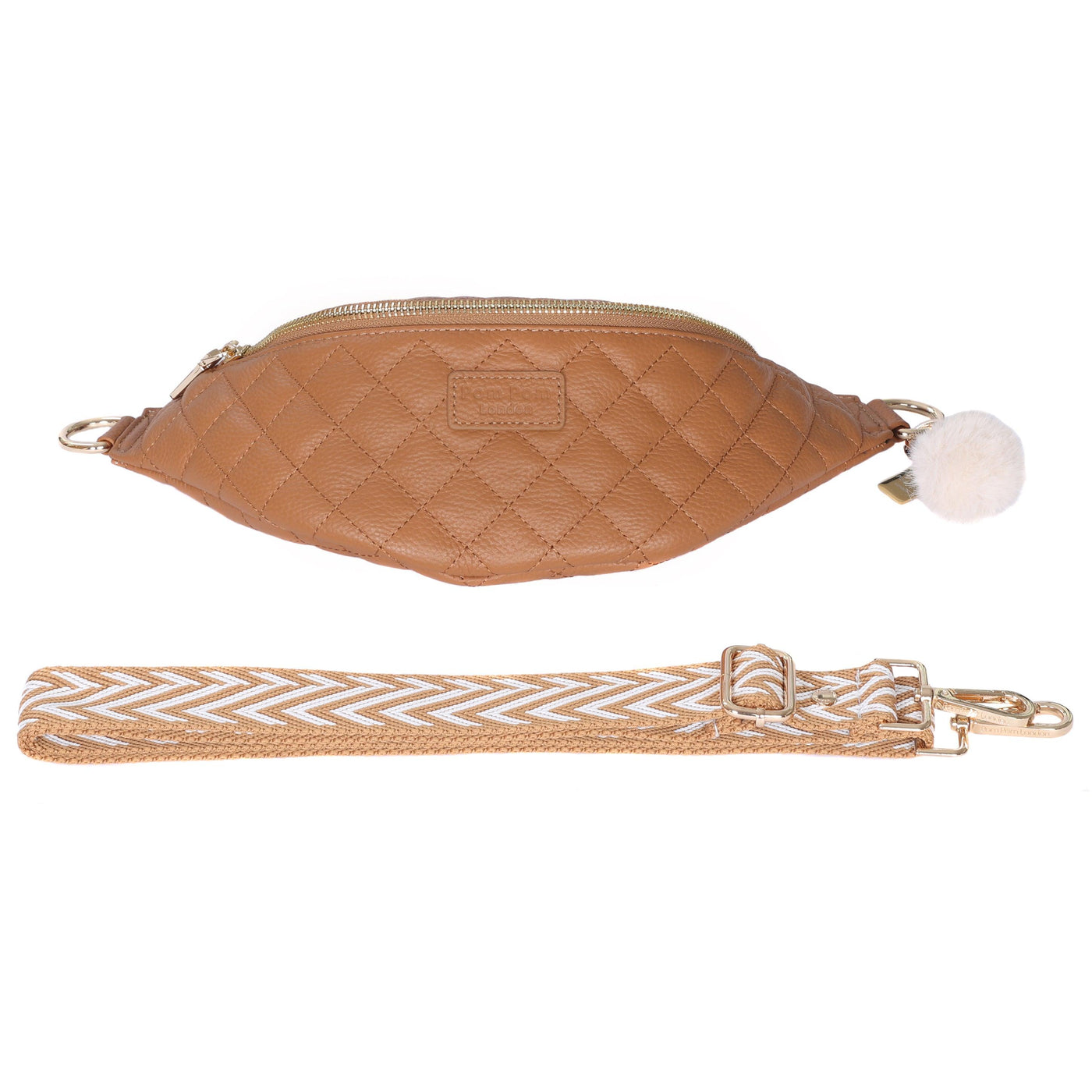 Quilted Bum Bag Maple & Accessories - Pom Pom London