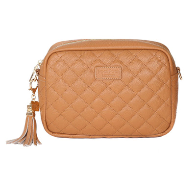 Quilted City Bag Maple & Accessories - Pom Pom London