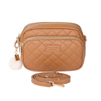 Quilted Mayfair Bag Maple & Accessories - Pom Pom London