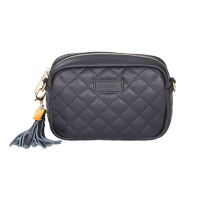 Quilted City MINI Bag Navy & Accessories - Pom Pom London