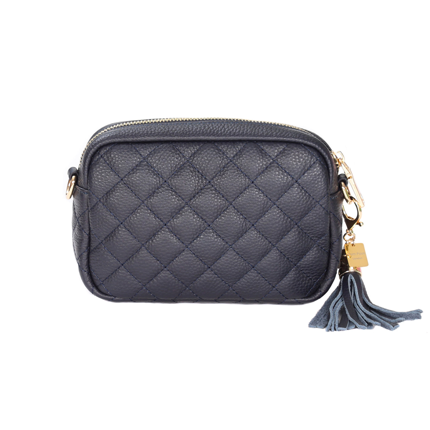 Quilted City MINI Bag Navy & Accessories - Pom Pom London