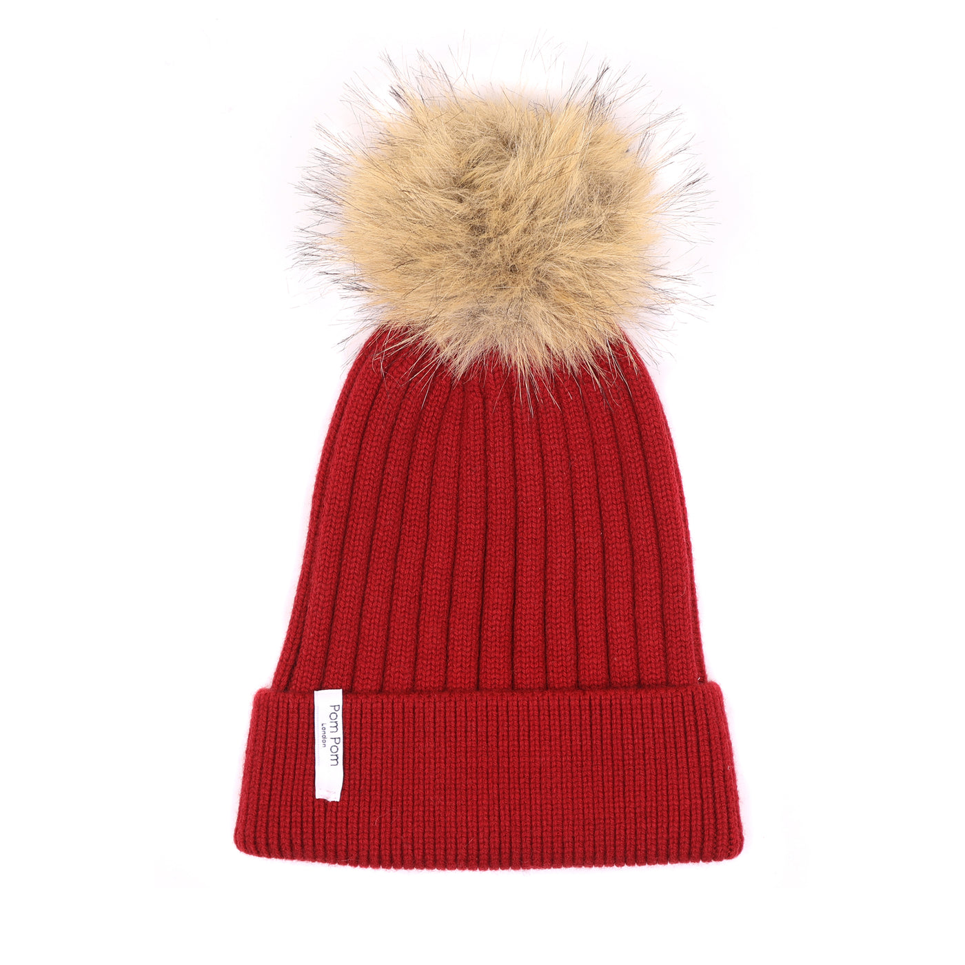 Ribbed Cashmere Burgundy-Pom Pom London
