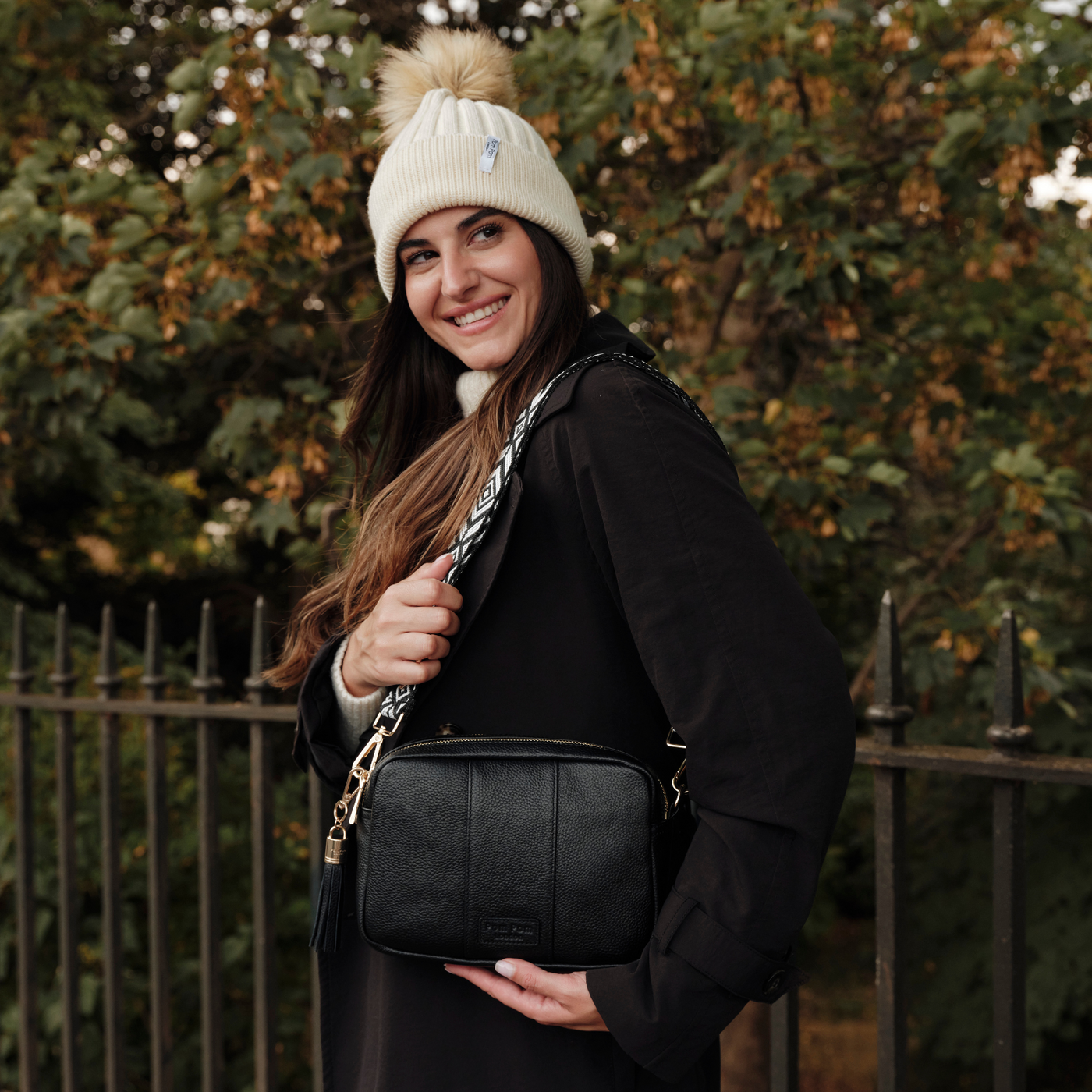 Ribbed Cashmere Hat Cream-Pom Pom London