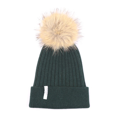 Ribbed Cashmere Green-Pom Pom London