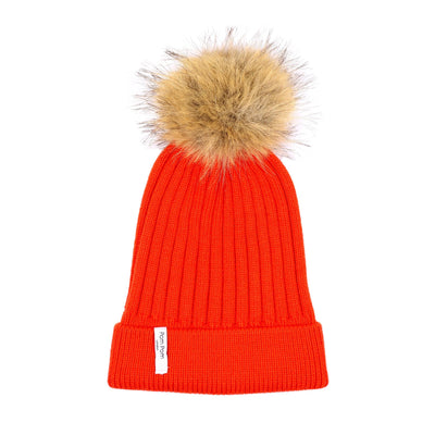 Ribbed Cashmere Orange-Pom Pom London