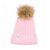 Ribbed Cashmere Hat Pink