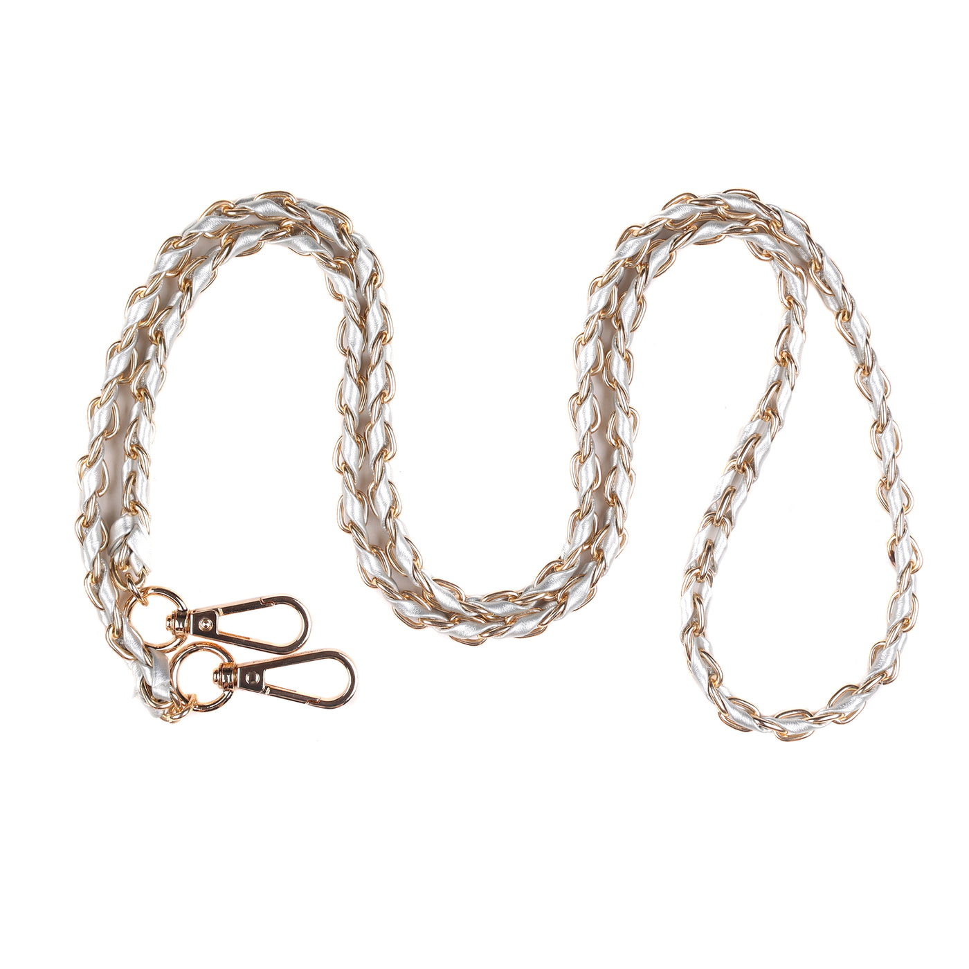 Strap Gold Chain Silver Weave