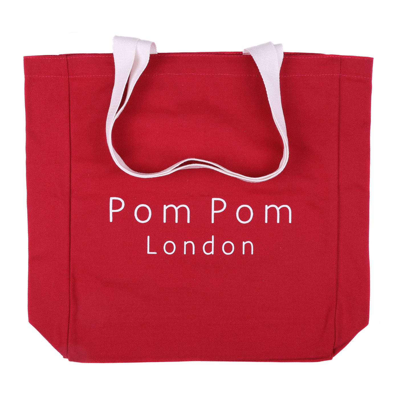 Shopping Tote Burgundy-Pom Pom London