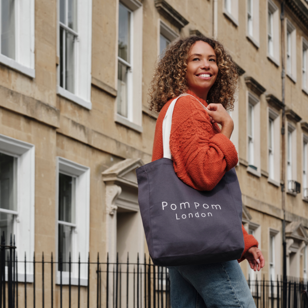 Shopping Tote Grape-Pom Pom London