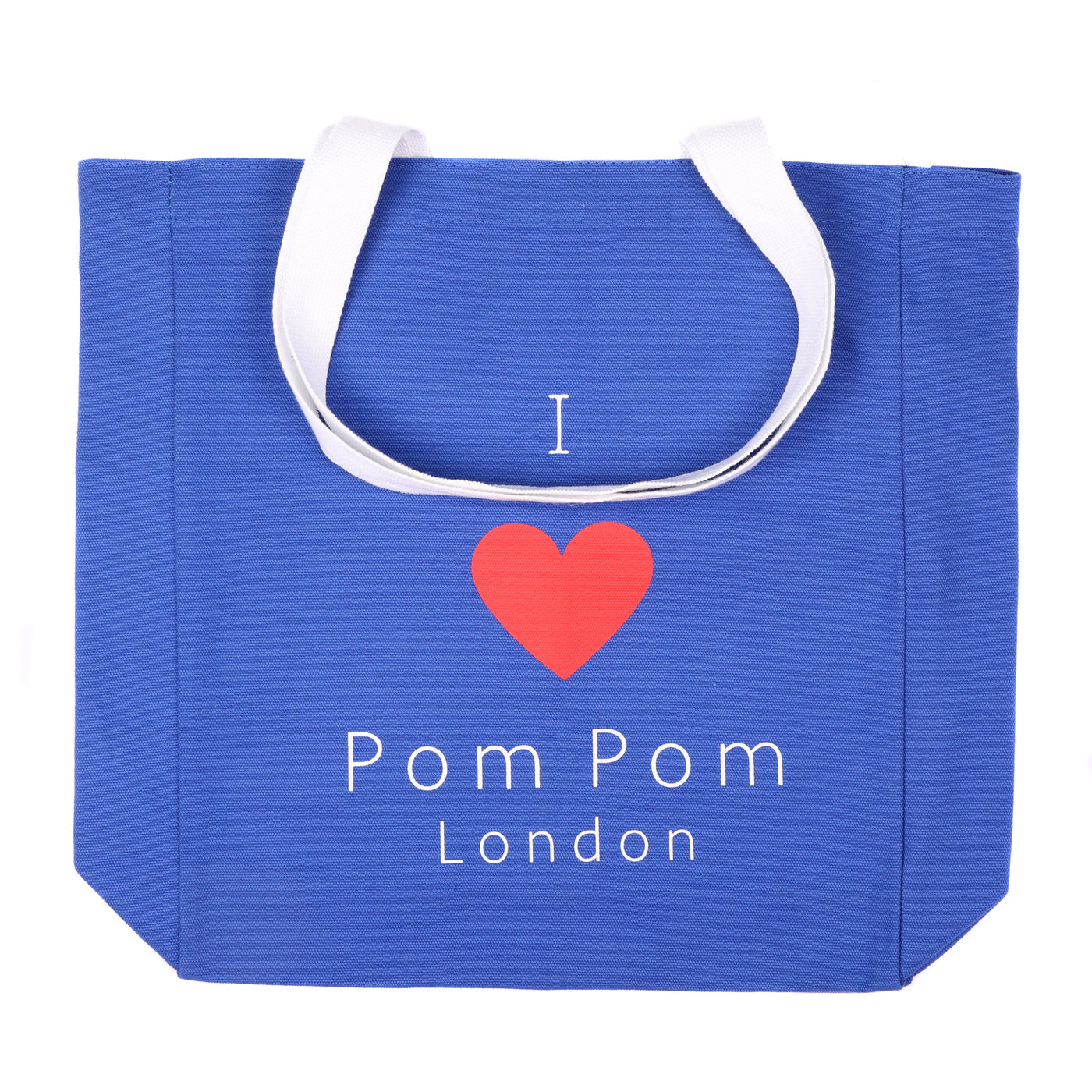 Shopping Tote - I Love Pom Pom London - Dazzling Blue-Pom Pom London