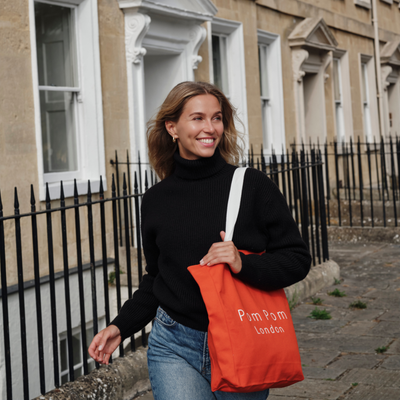 Shopping Tote Orange Spice-Pom Pom London