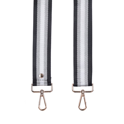 Strap Silver and Black Stripe-Pom Pom London