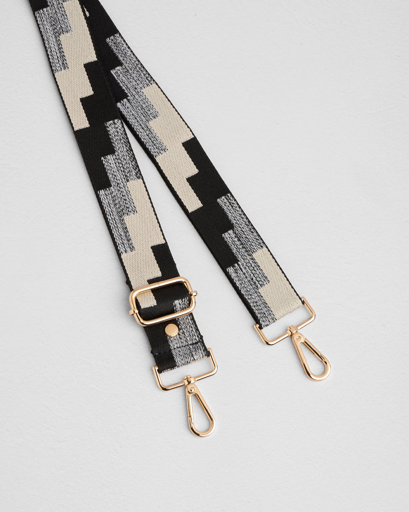 Strap Black & Stone Geometric-Pom Pom London