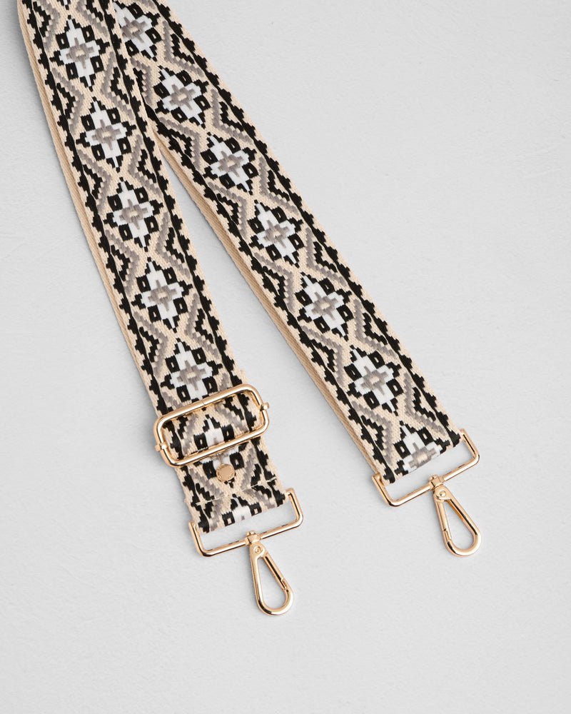 Strap Black & Stone Tapestry-Pom Pom London