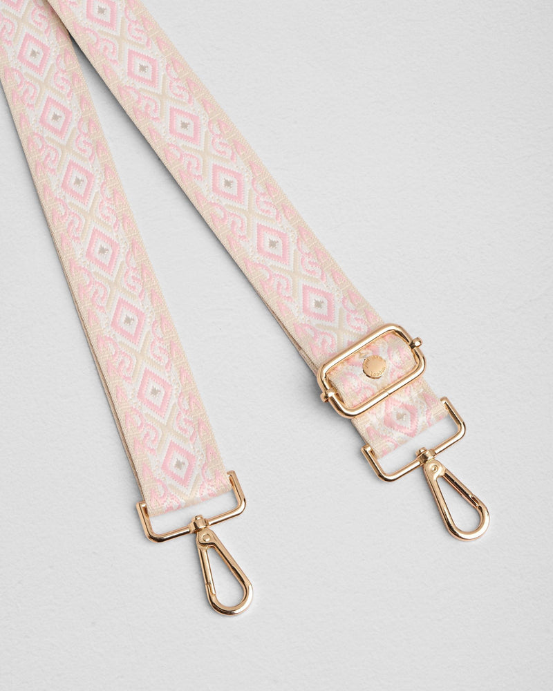 Blossom Pink Mosaic bag strap | Pom Pom London