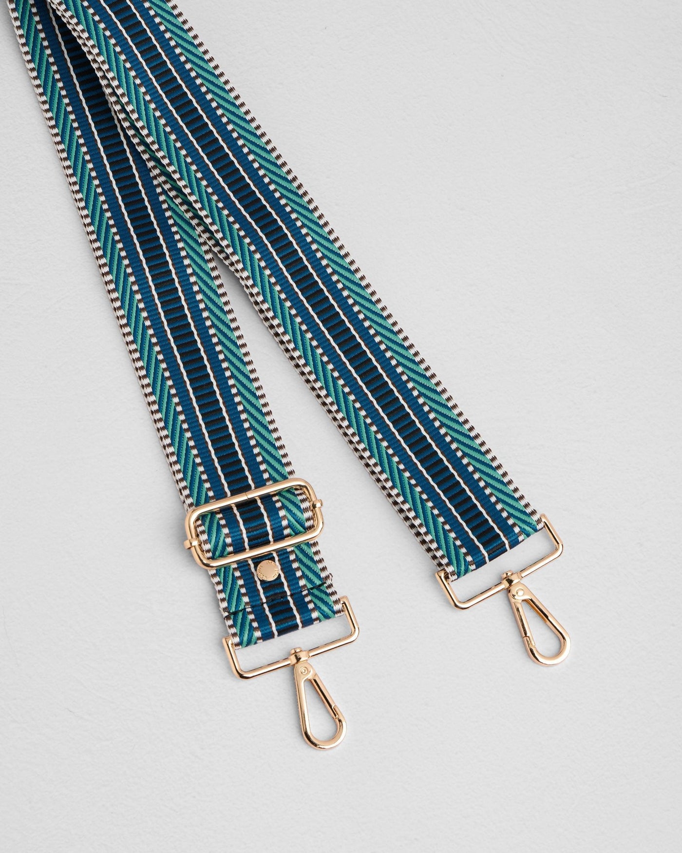 Crossbody Bag Strap in Blue Mix - Pom Pom London