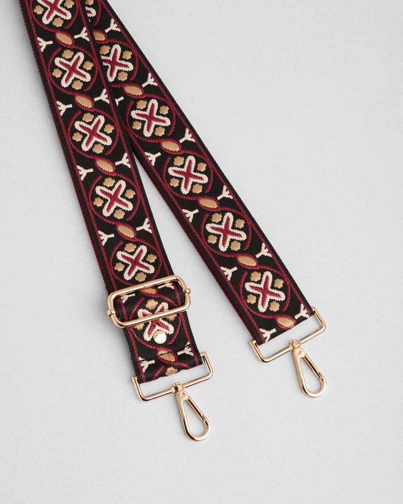 Strap Burgundy Regal Weave-Pom Pom London