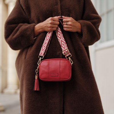 Strap Burgundy & Stone Diamond-Pom Pom London