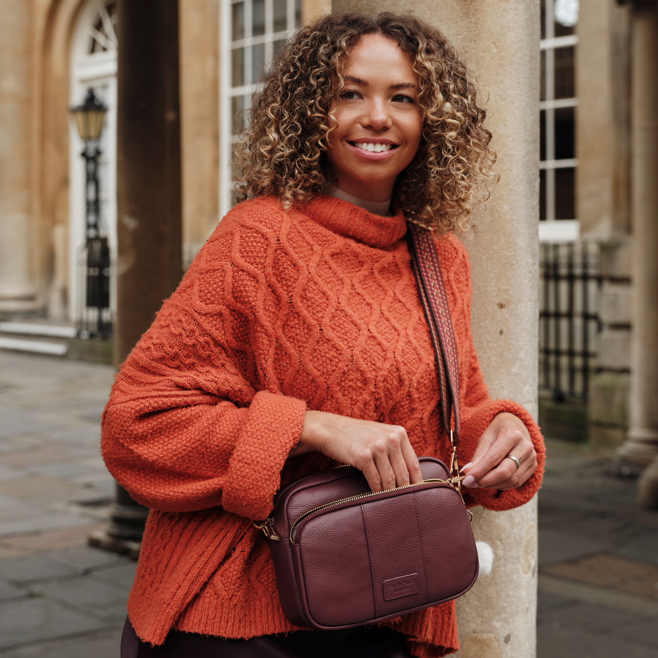 Strap Burgundy Tribal-Pom Pom London